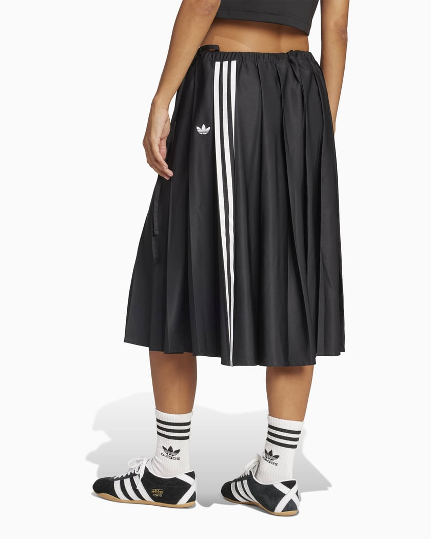 レディースウェア ACD Pleats Skirt adidas Originals Pleat Women's Mid-Length Skirt Black JW0114