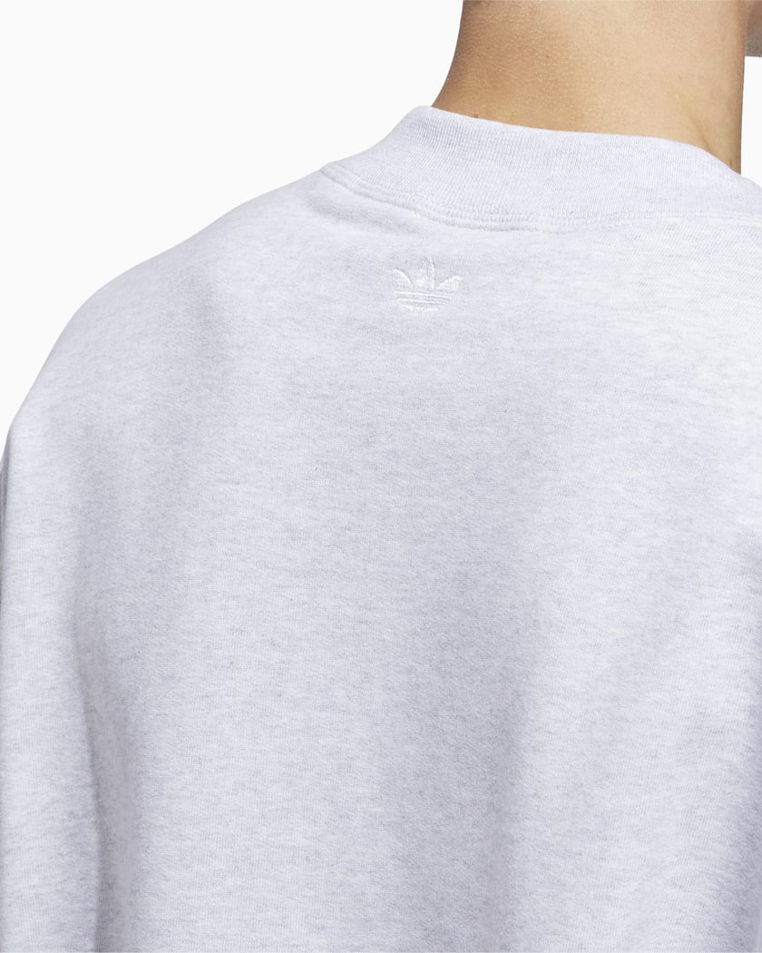 adidas Originals Santa Monica Crop Unisex Sweatshirt Gray JX3805