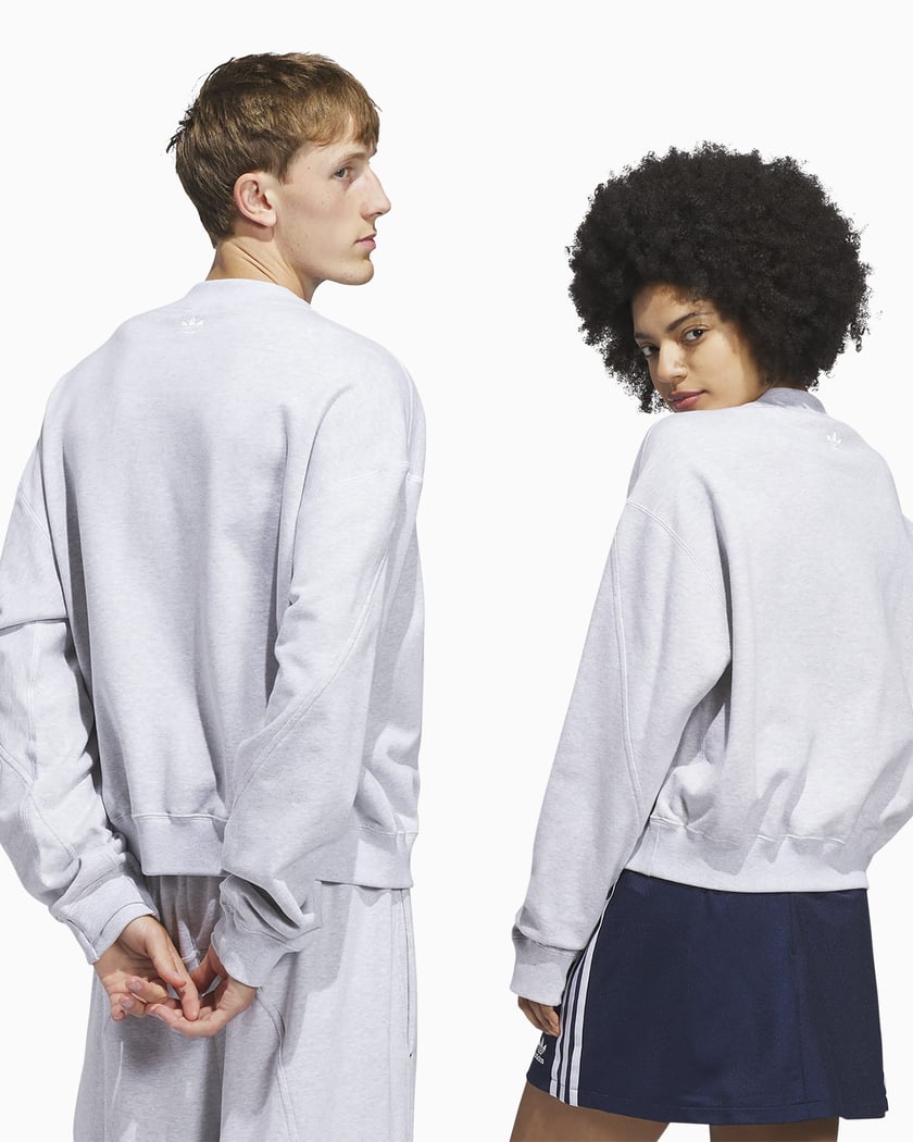 adidas Originals Santa Monica Crop Unisex Sweatshirt Gray
