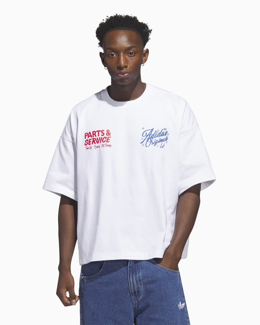 T-Shirt Relaxed adidas Originals Wilshire Unisex Blanc JX6176