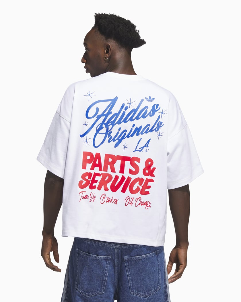 adidas Originals Wilshire Relaxed Unisex T-Shirt White JX6176