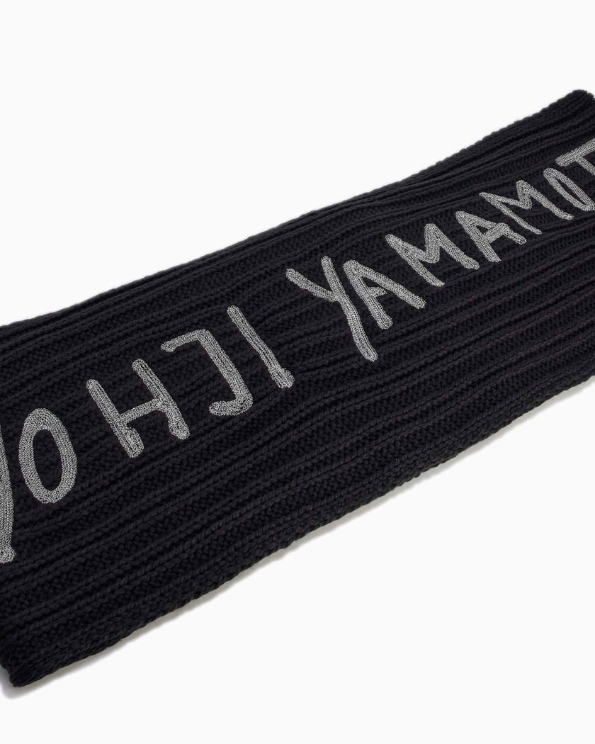 adidas Y-3 Chunky Knit XXL Unisex Scarf Black JX8302 | FOOTDISTRICT