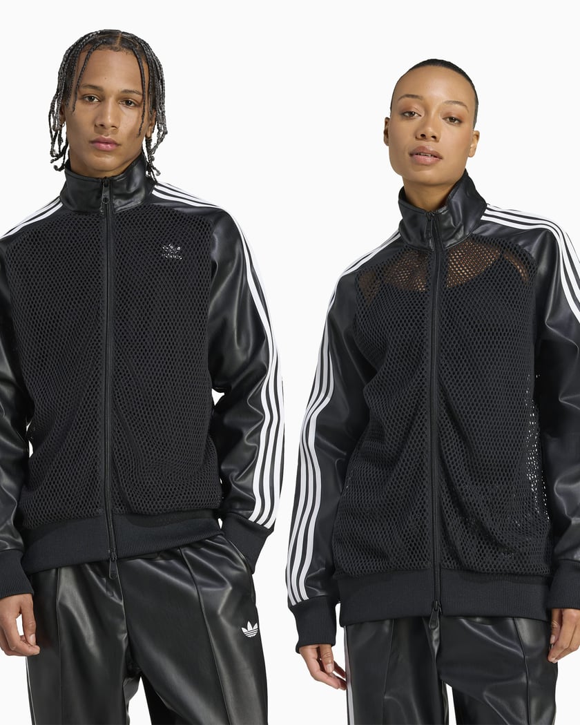 adidas × JEREMY SCOTT Zip パーカー ブラック L adidas Originals x Jeremy Scott Mesh Men's Zip-Up Sweatshirt