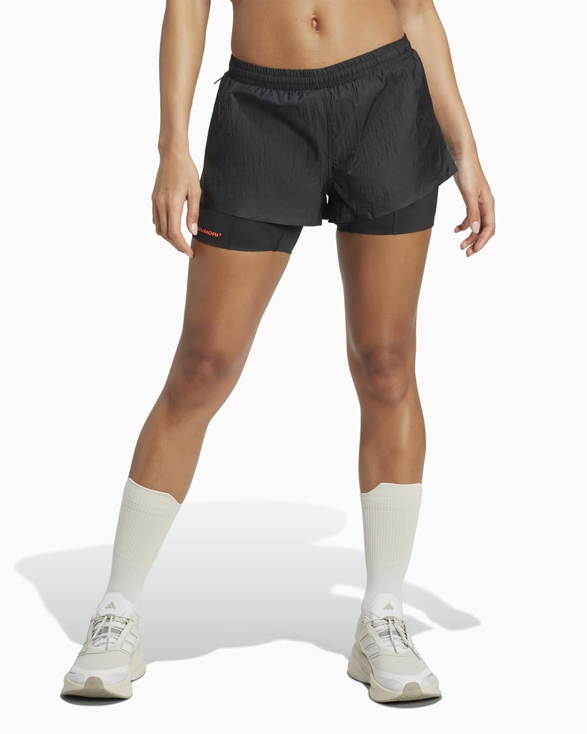 【ADIDAS】Onderrun 3S 2-in-1 Shorts JD2283 adidas Own the Run 3-Stripes 2-in-1 Shorts - Purple | adidas