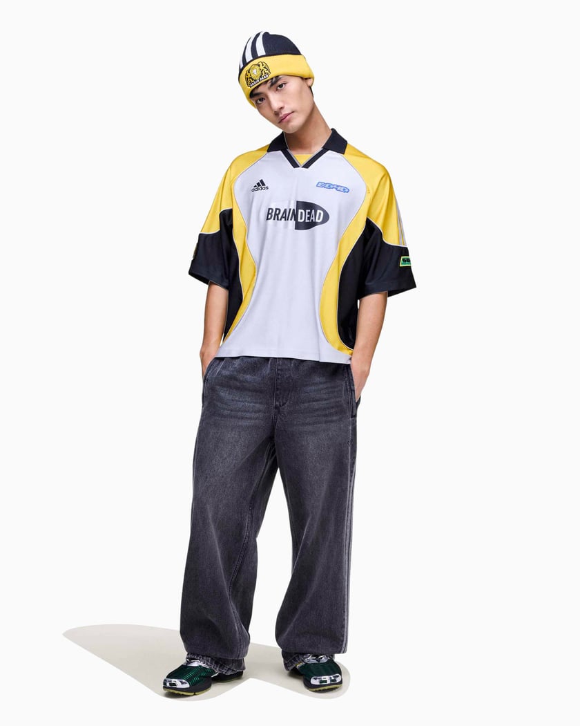 adidas Originals x Brain Dead Oversize Men's Jersey T-Shirt Yellow