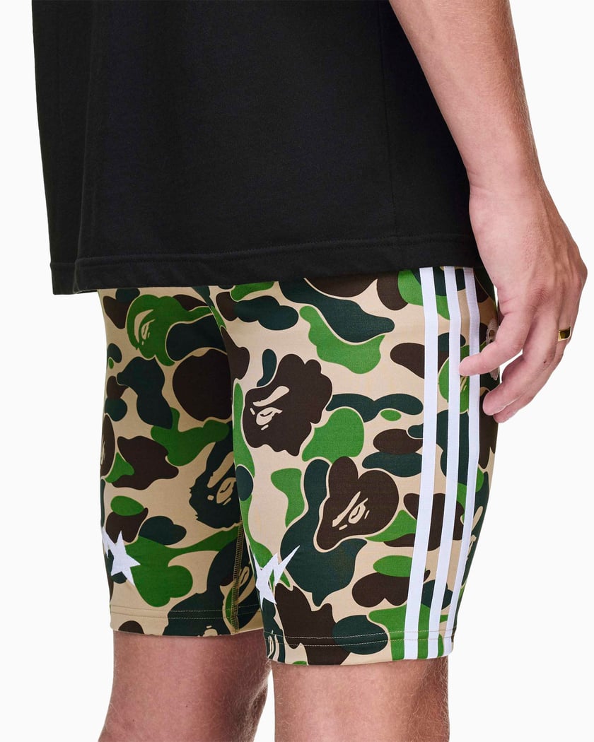 adidas Originals x BAPE Football Leggings Slim Men's Shorts Green