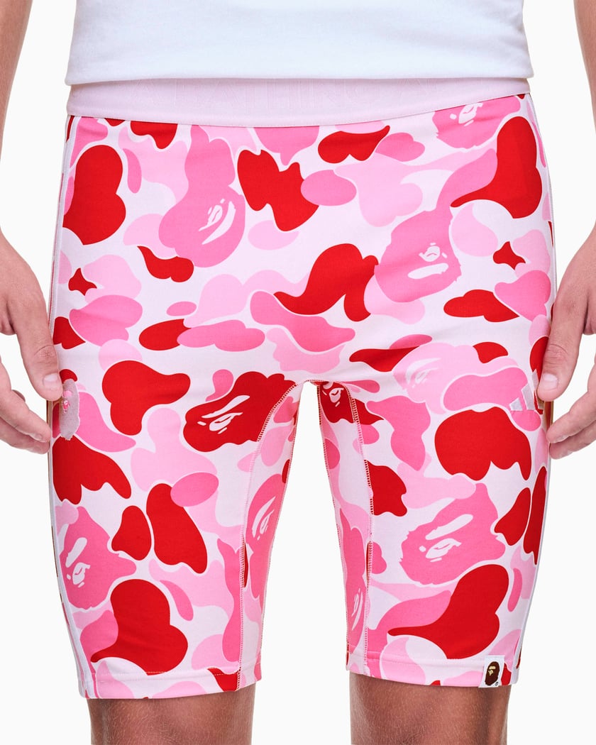 adidas Originals x BAPE Football Leggings Slim Herren-Shorts Pink