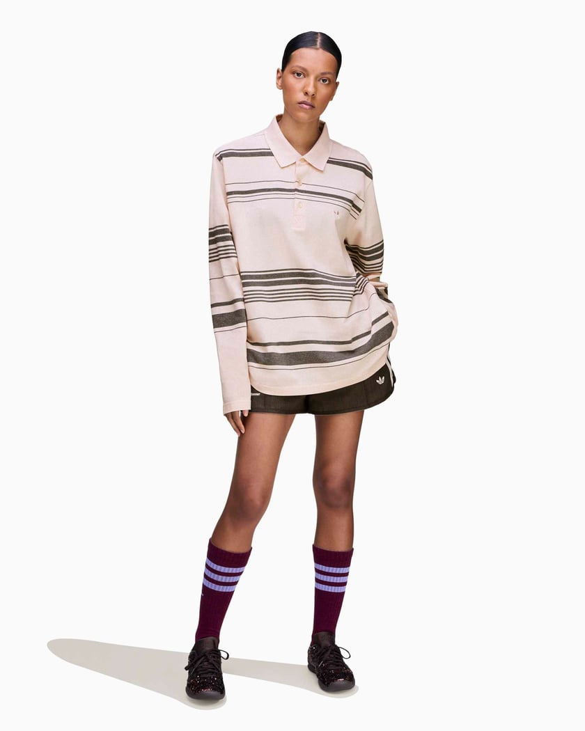 adidas Originals x Wales Bonner Striped Men's Polo Shirt Pink