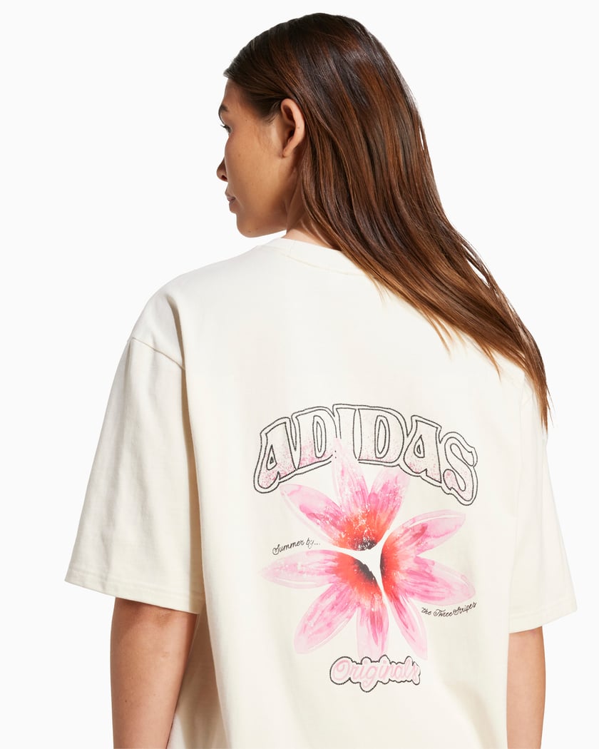 adidas Originals Oversize Women's T-Shirt Beige KC0678 adidas Originals Oversize Women's T-Shirt Beige KC0678