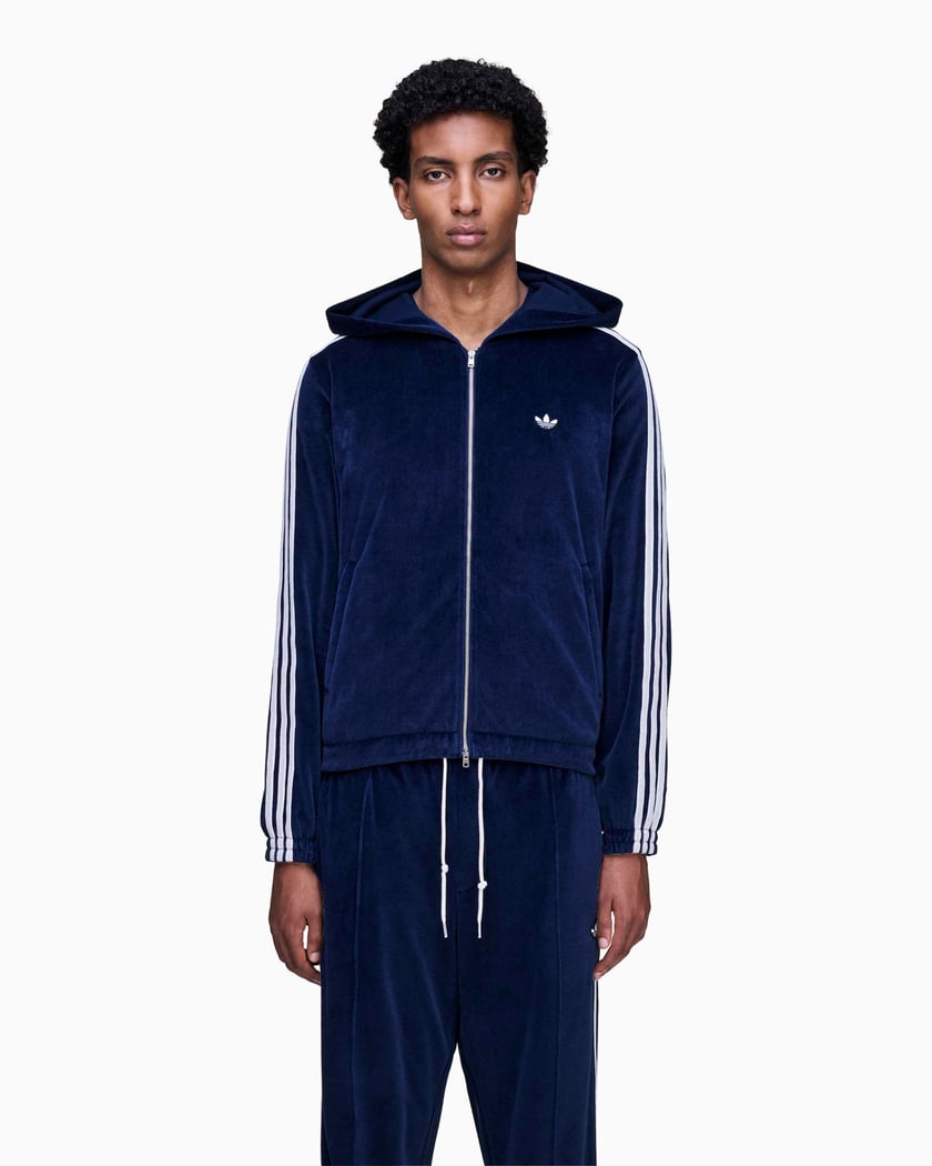Track Jacket adidas Originals x Wales Bonner Velour per uomo Blu