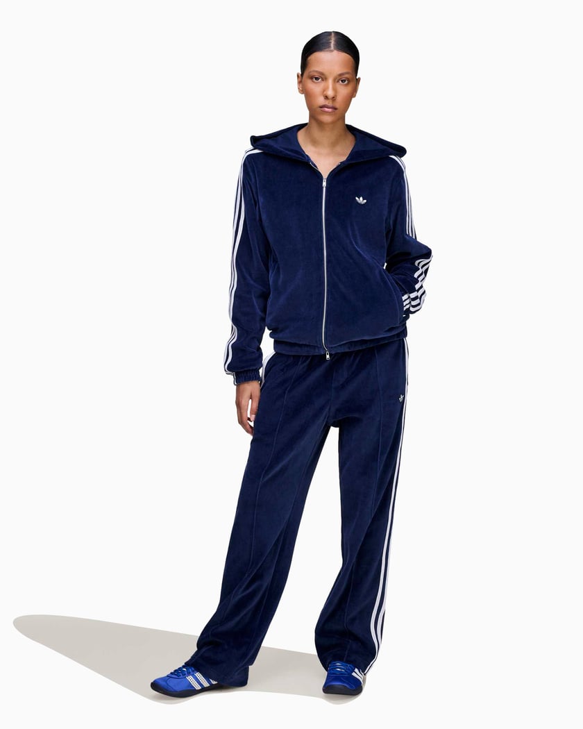 Track Jacket adidas Originals x Wales Bonner Velour per uomo Blu