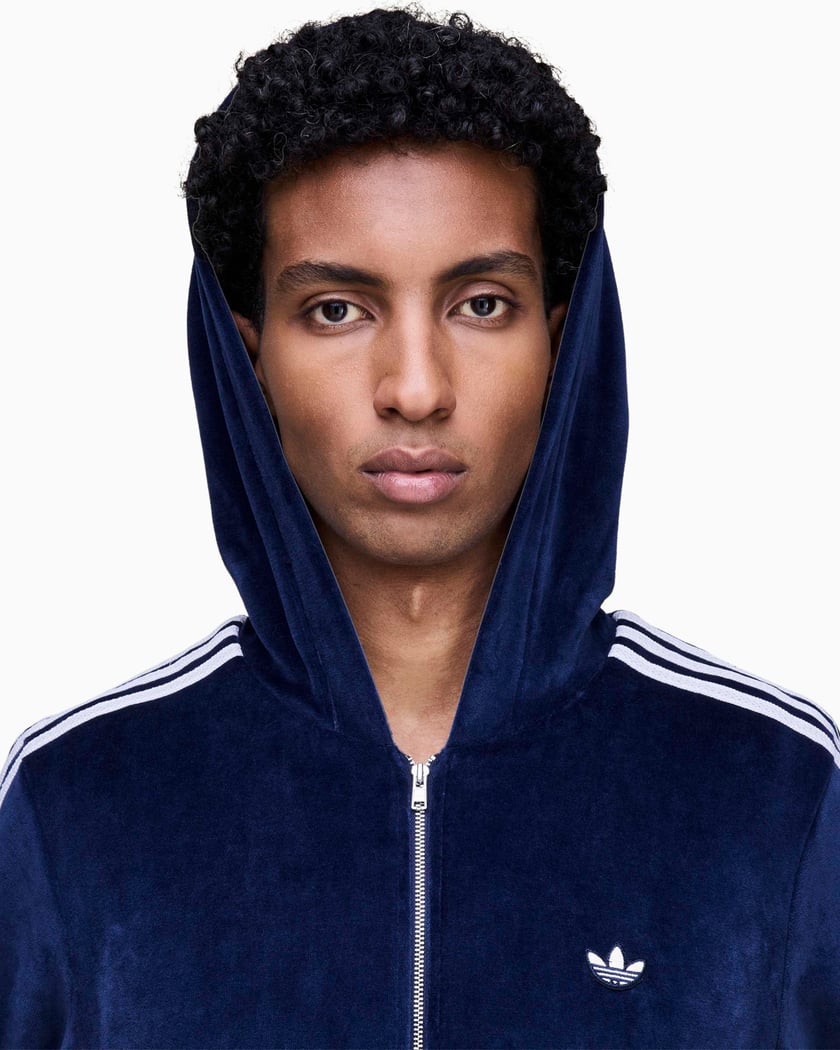 Track Jacket adidas Originals x Wales Bonner Velour per uomo Blu