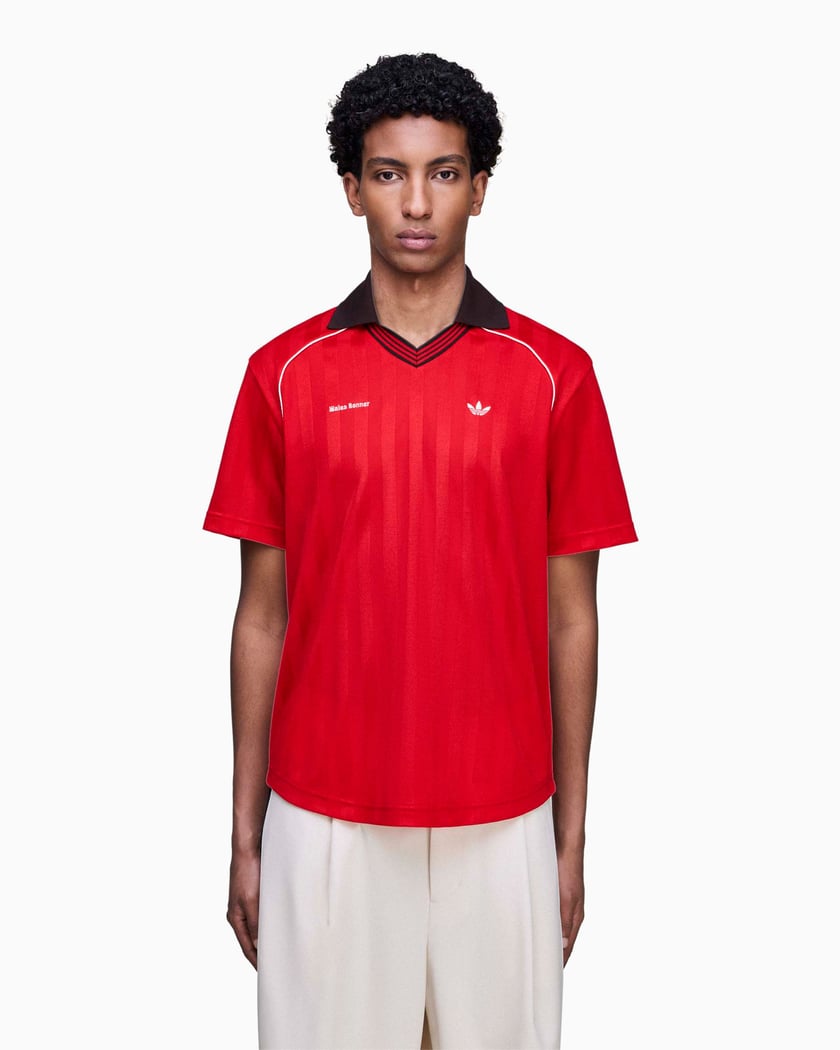 adidas walesbonner ゲームシャツ adidas Originals x Wales Bonner Jacquard Unisex Jersey T-Shirt Red