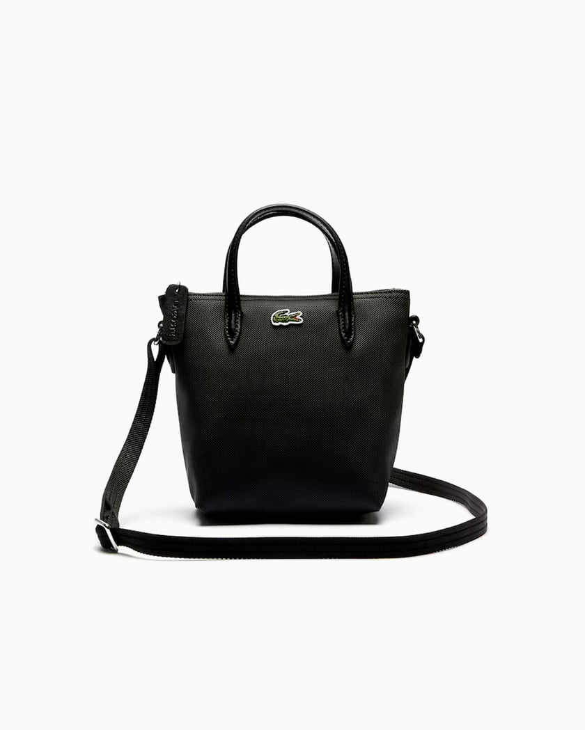 Lacoste Concept Petit Piqu Women s Mini Zip Tote Bag Black