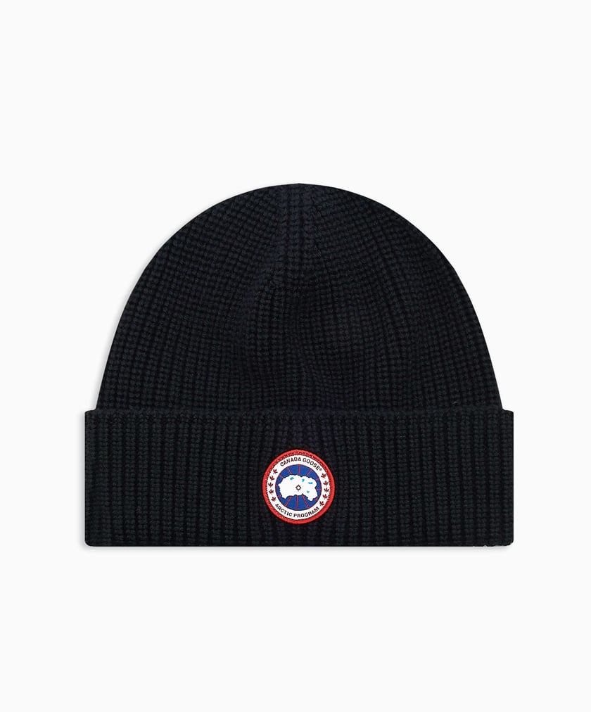 Canada Goose Arctic Disc Rib Toque Unisex Hat Black 5026M 61 FOOTDISTRICT