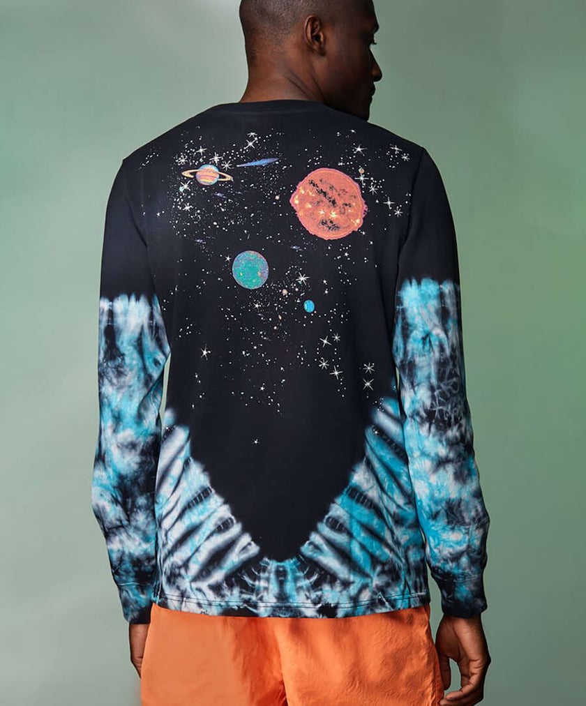Camiseta tie best sale dye manga larga